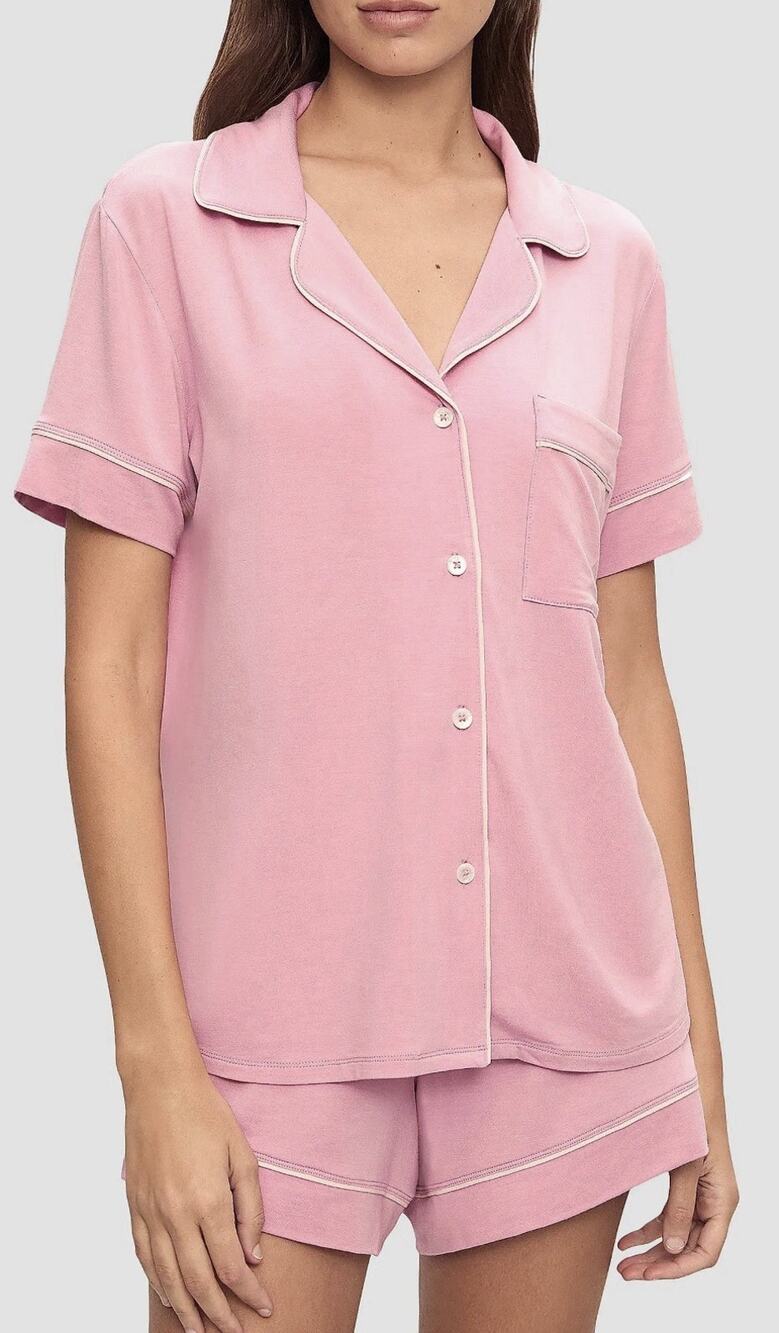Eberjey Women's Large Rose Quartz/Petal Pink Gisele Relaxed Short PJ Set Medium